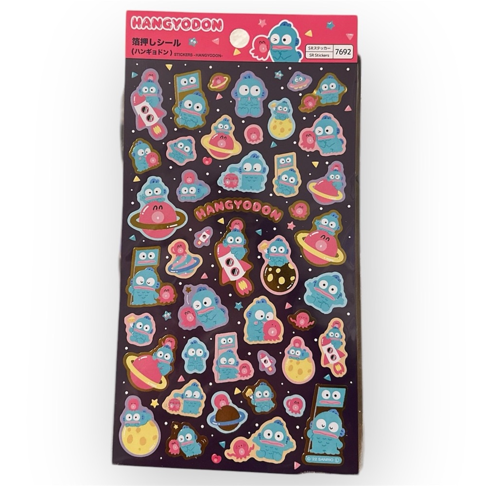 (2 for $10) 2022 Sanrio Hangyodon Character Decorative Stickers Sheet